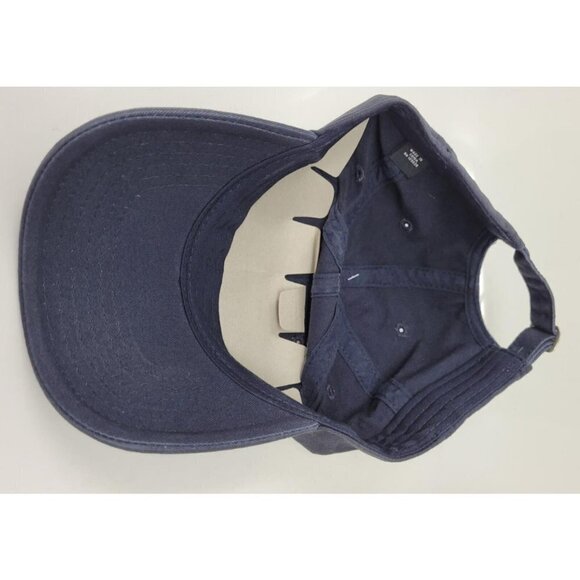 Campground Hat Men Navy Blue Summer Camping, Cotton Woven Embroidered Adjustable - Picture 5 of 5